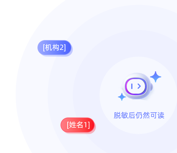 脱敏后文本仍然可读示意